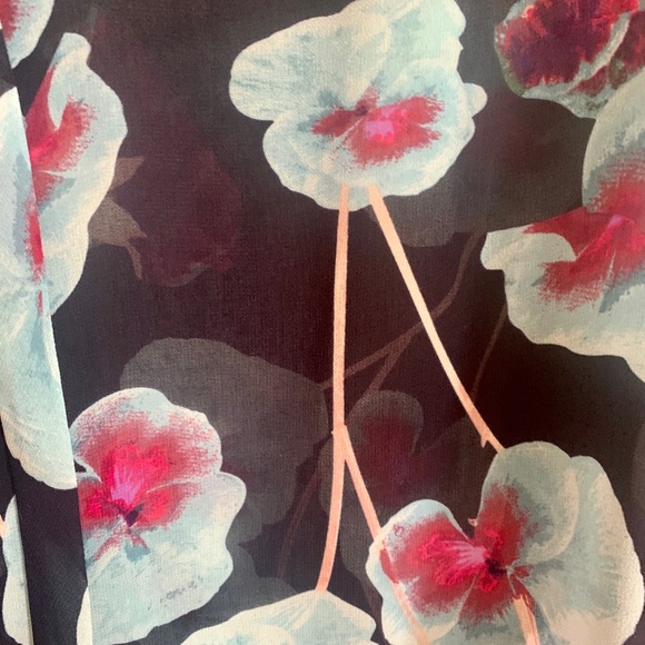 1.State ORCHID Floral Tie FRONT Blouse XS - Picture 4 of 4